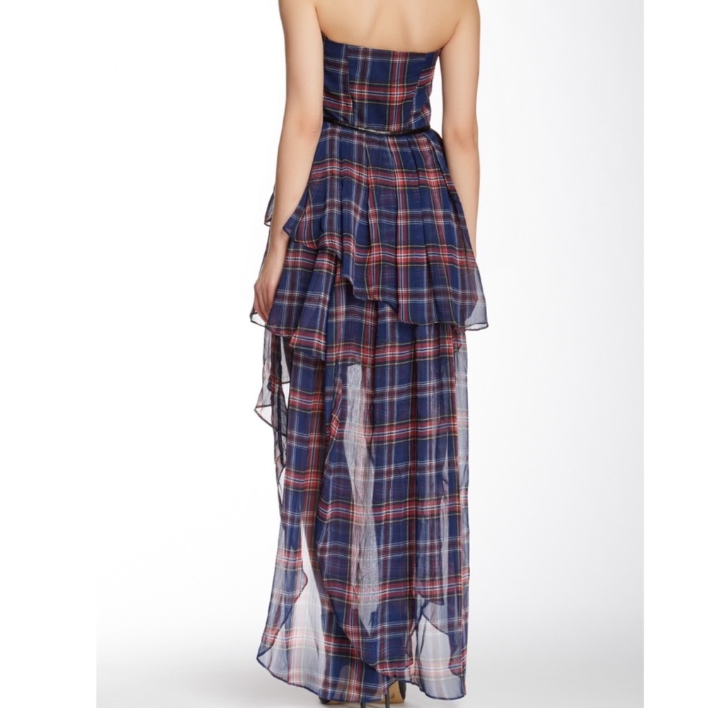 TOV PLAID HI LOW DRESS - Picture 2 of 7
